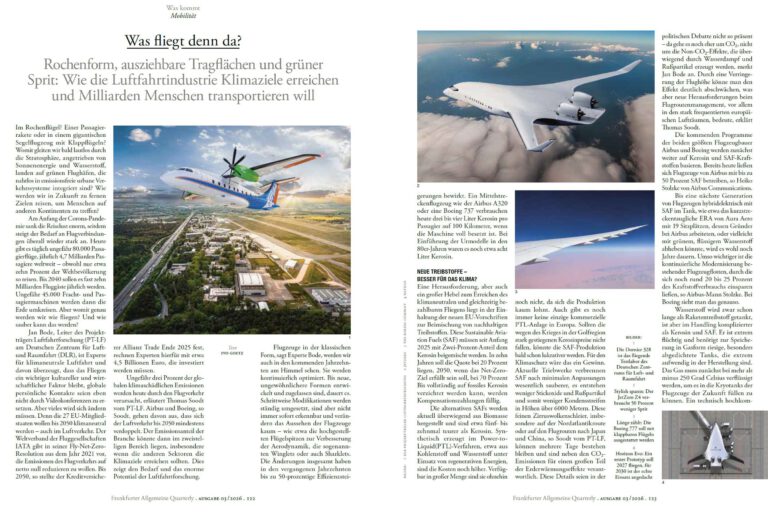 Flugzeuge der Zukunft